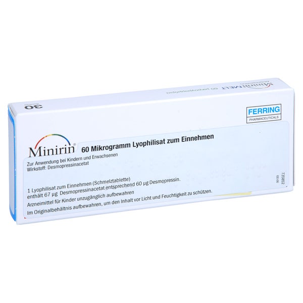 MINIRIN 60 Mikrogramm Lyophilisat zum Einnehmen 30 St
