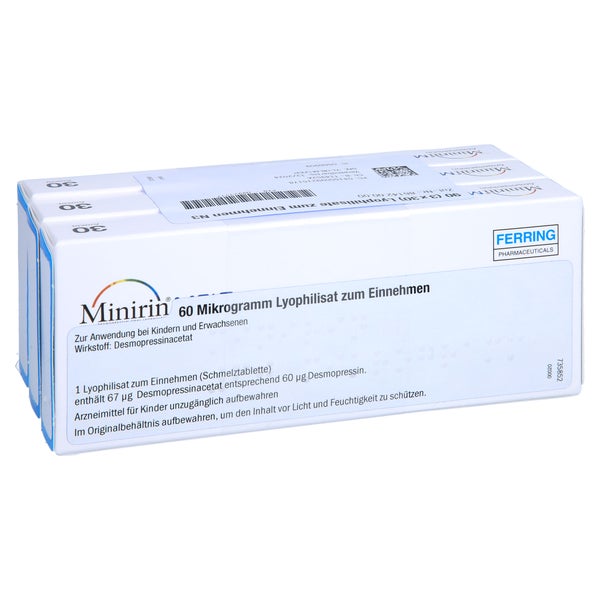 MINIRIN 60 Mikrogramm Lyophilisat zum Einnehmen 90 St