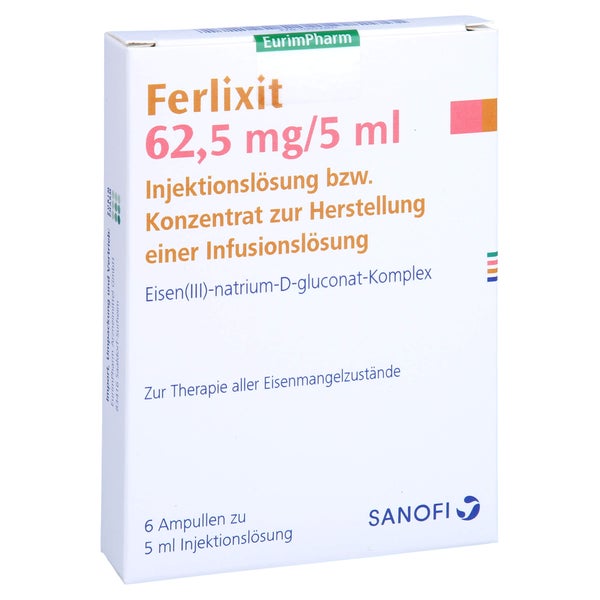 FERLIXIT 62,5 mg Inj.-L./Konz.z.H.e.Inf.-Lsg.Amp. 6X5 ml
