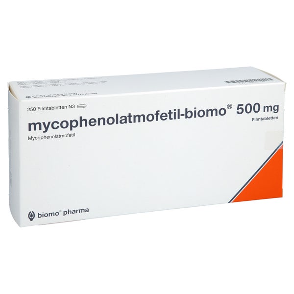 MYCOPHENOLATMOFETIL-biomo 500 mg Filmtabletten 250 St