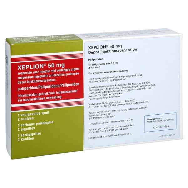 XEPLION 50 mg Depot-Injektionssusp.i.e.Fertigspr. 1 St