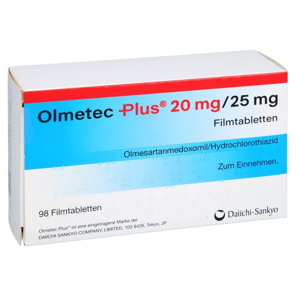 Olmetec Plus 20 mg/25 mg Filmtabletten 98 St
