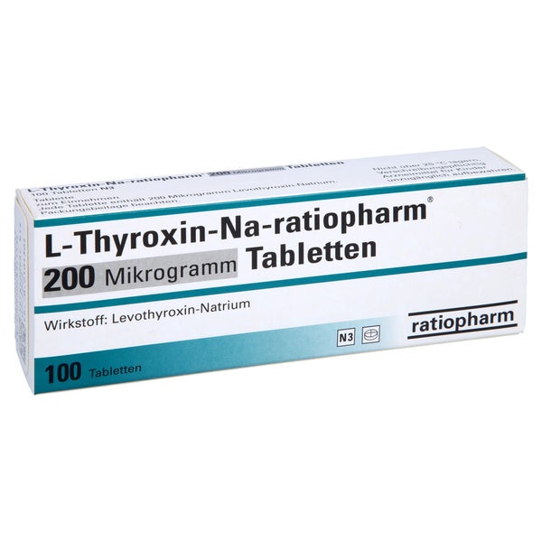 L-THYROXIN-Na-ratiopharm 200 Mikrogramm Tabletten 100 St