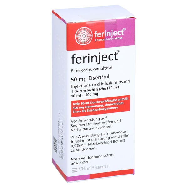 FERINJECT 50 mg Eisen/ml Injektions-/Infusionslsg. 10 ml