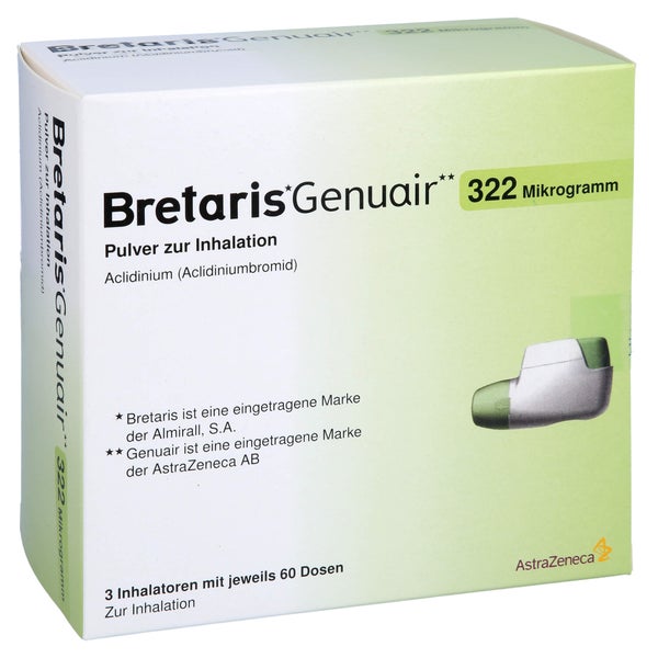 BRETARIS Genuair 322 µg Pulver z.Inhalation 3x60ED 3 St