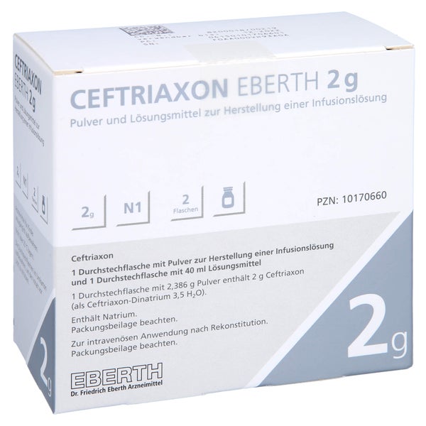 CEFTRIAXON Eberth 2 g Plv.u.LM z.Herst.e.Inf.-Lsg. 1 St