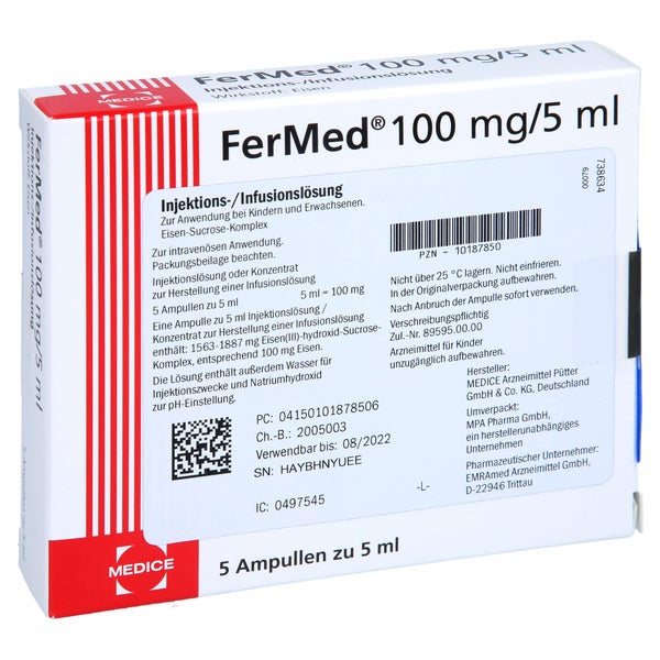 FERMED 100 mg/5 ml Injektions-/Inf.-Lsg.Ampullen 5X5 ml
