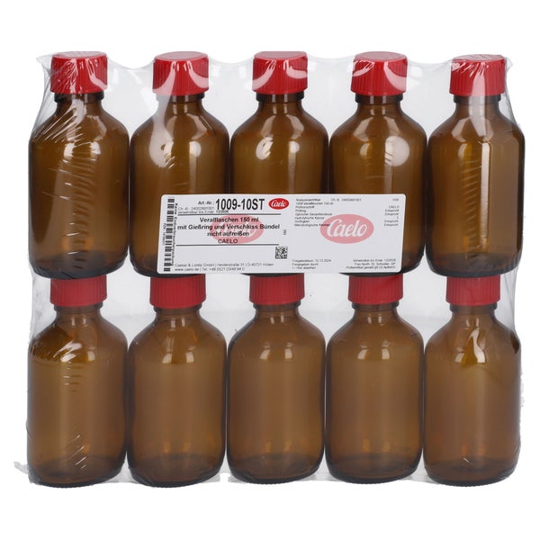 Veralflasche Braun 150 ml m.Gießring u.V 10 St