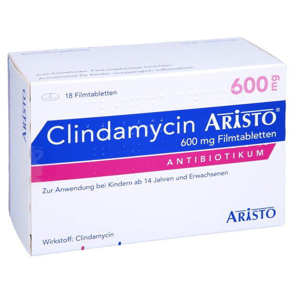 Clindamycin Aristo 600 mg Filmtabletten 18 St
