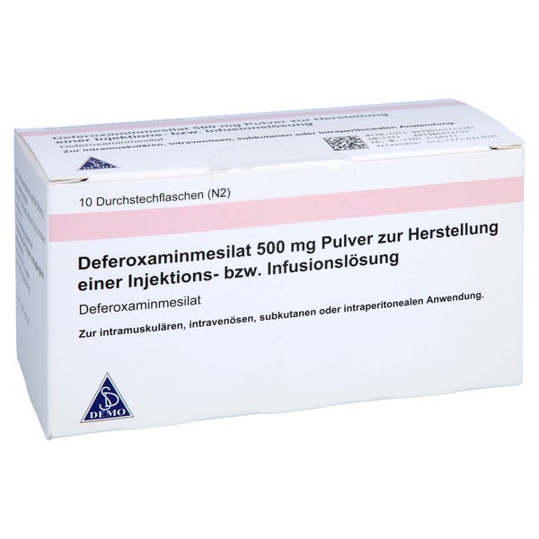 DEFEROXAMINMESILAT 0,5 g Plv.z.Her.e.Inj.-/Inf.-L. 10X7,5 ml
