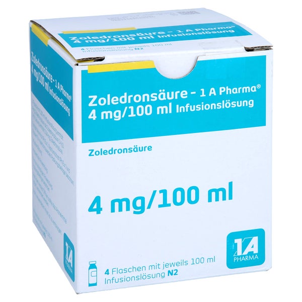 ZOLEDRONSÄURE-1A Pharma 4 mg/100 ml Infusionslsg. 4 St