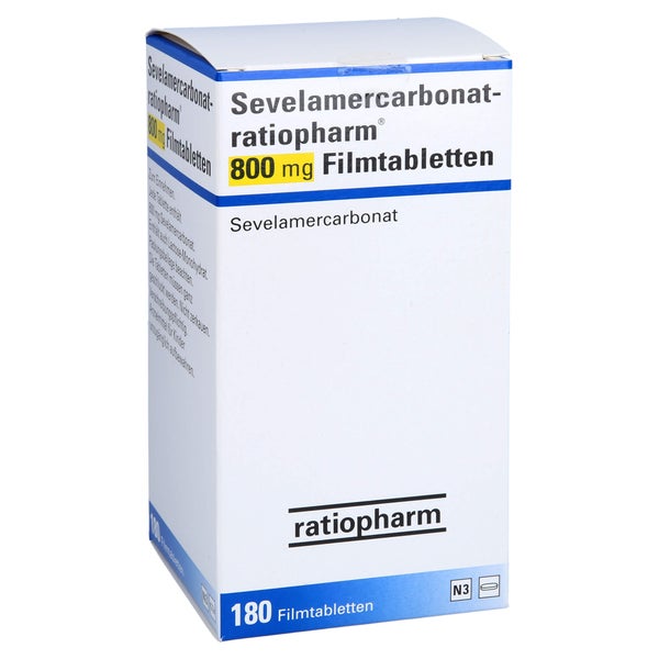SEVELAMERCARBONAT-ratiopharm 800 mg Filmtabletten 180 St