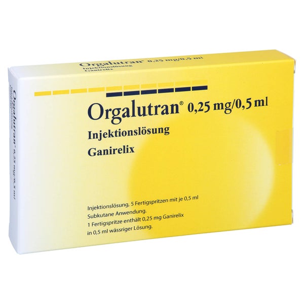 ORGALUTRAN 0,25 mg/0,5 ml Inj.-Lsg.i.e.Fertigspr. 1X5 St