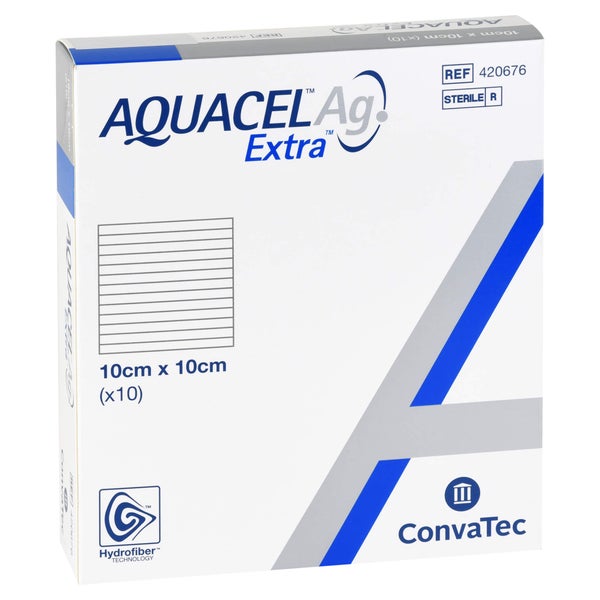 Aquacel Ag Extra 10x10 cm Kompressen 10 St
