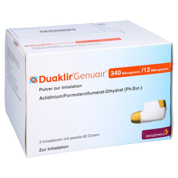 DUAKLIR Genuair 340 µg/12 µg Plv.z.Inhalation 60ED 3 St