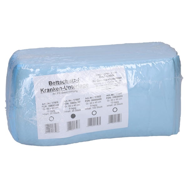 Bettschutzauflage 40x60 cm 8lagig 25 St