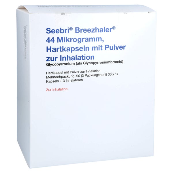 SEEBRI Breezhaler 44 Mikrogramm Hartk.m.Plv.z.Inh. 3X30 St