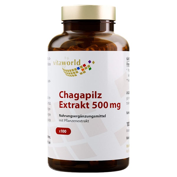 Chaga PILZ Extrakt 500 mg Kapseln 100 St