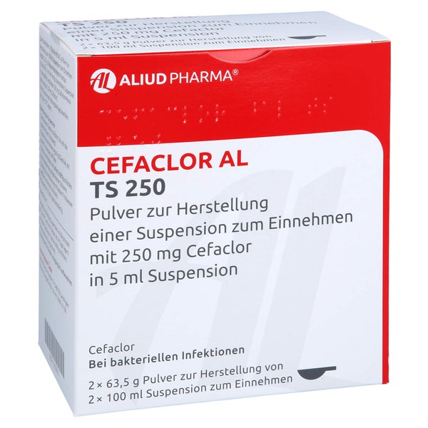CEFACLOR AL TS 250 P.z.H.e.Susp.z.Einn.250 mg/5 ml 2X100 ml