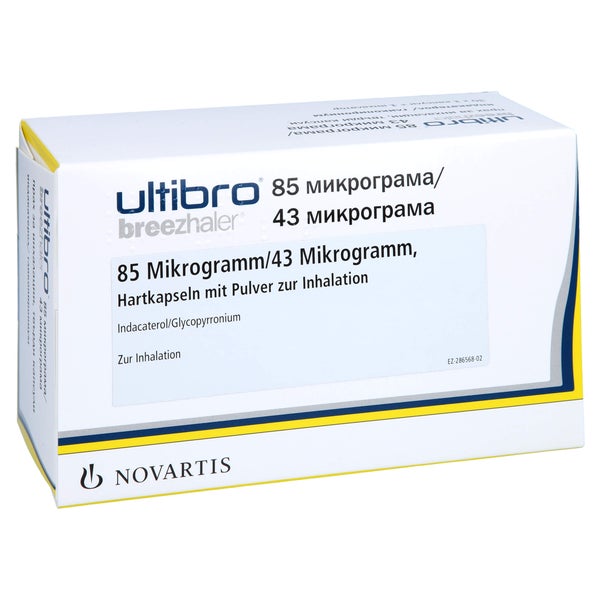 ULTIBRO Breezhaler 85 µg/43 µg Hartk.m.Plv.z.Inh. 30 St