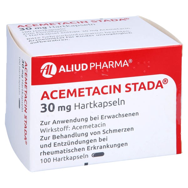 ACEMETACIN STADA 30 mg Hartkapseln ALIUD 100 St