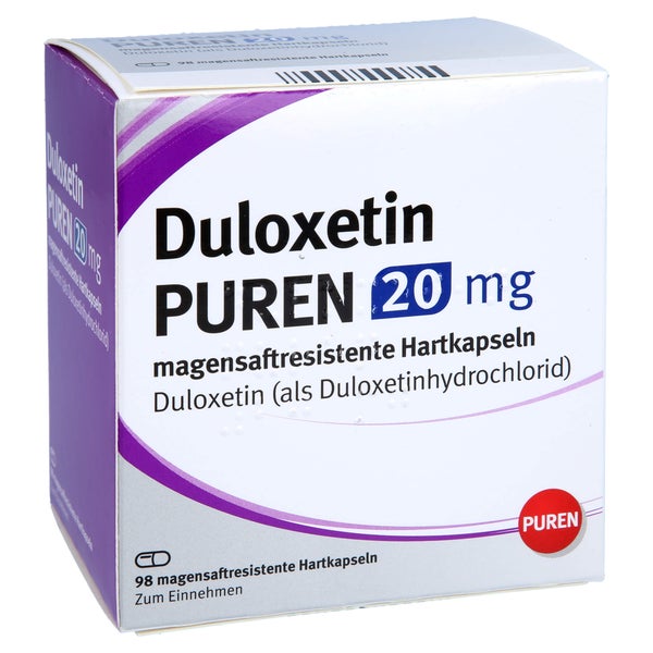 DULOXETIN PUREN 20 mg magensaftresist.Hartkapseln 98 St