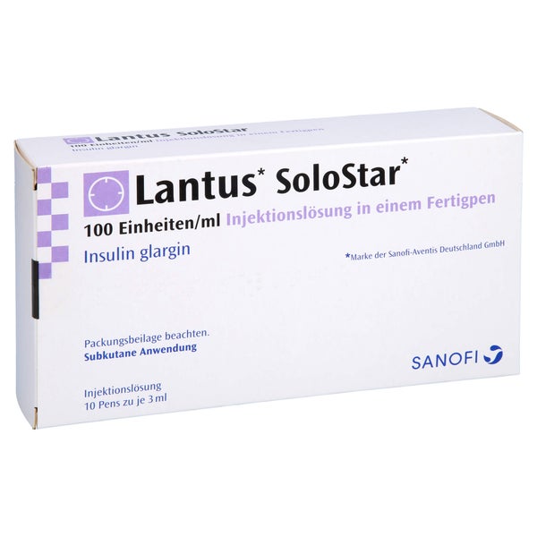 LANTUS 100 E/ml SoloStar Inj.-Lsg.i.e.Fertigpen 10X3 ml