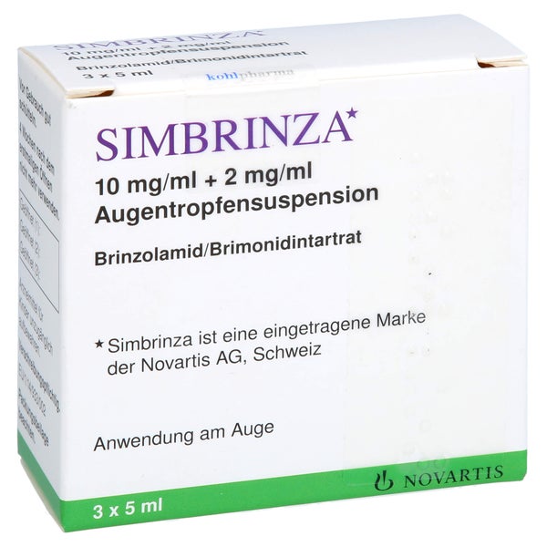 SIMBRINZA 10 mg/ml + 2 mg/ml Augentropfensusp. 3X5 ml