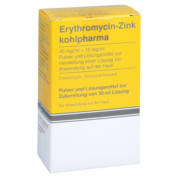 ERYTHROMYCIN-Zink kohlpharma Lösung z.Anw.a.d.Haut 30 ml
