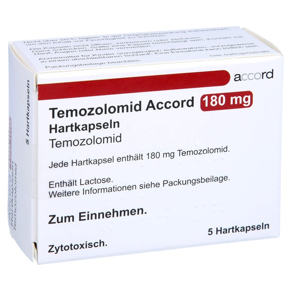TEMOZOLOMID Accord 180 mg Hartkapseln Sachets 5 St