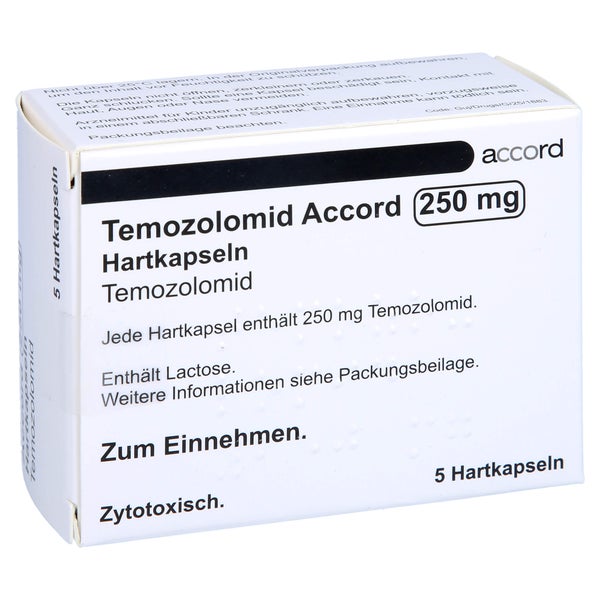 TEMOZOLOMID Accord 250 mg Hartkapseln Sachets 5 St