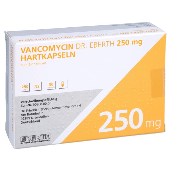 Vancomycin Dr.eberth 250 mg Hartkapseln 30 St