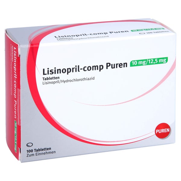 LISINOPRIL-comp Puren 10 mg/12,5 mg Tabletten 100 St