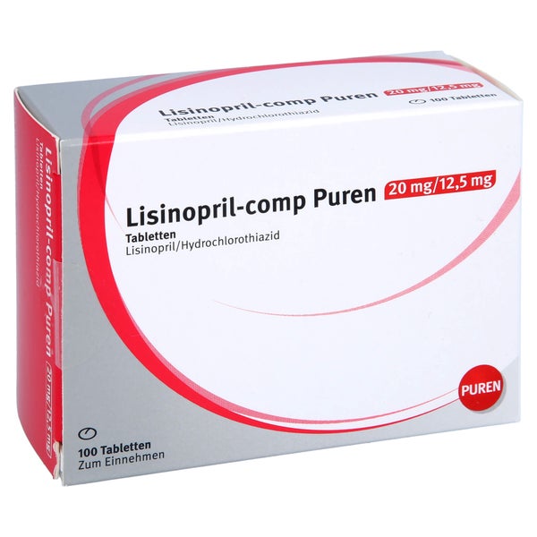 LISINOPRIL-comp Puren 20 mg/12,5 mg Tabletten 100 St