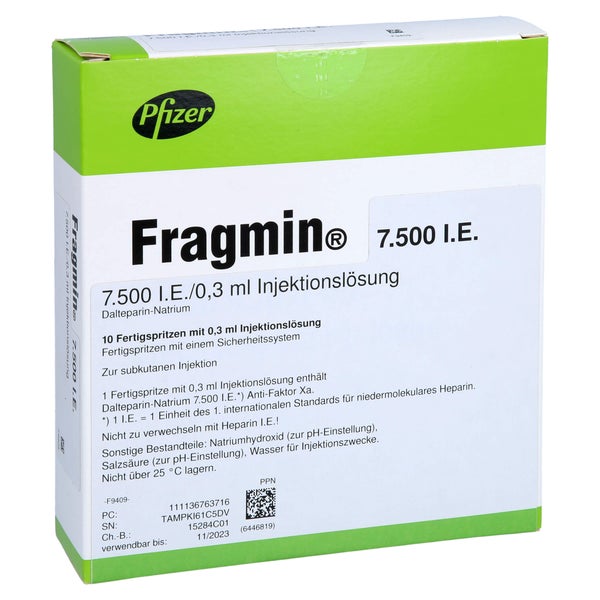 FRAGMIN 7.500 I.E. Inj.-Lsg.i.e.Fertigspr. 10 St