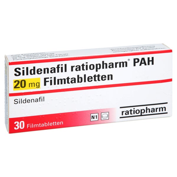 SILDENAFIL ratiopharm PAH 20 mg Filmtabletten 30 St