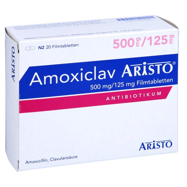 AMOXICLAV Aristo 500 mg/125 mg Filmtabletten 20 St