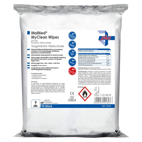 Myclean Wipes soft XXL Des.Tücher vorget 70 St