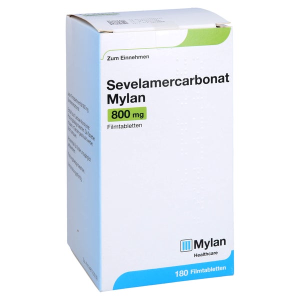 SEVELAMERCARBONAT Mylan 800 mg Filmtabletten 180 St