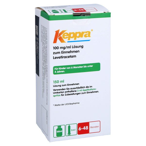 KEPPRA 100 mg/ml Lsg.z.Einnehmen 3ml Dos.Pipette 150 ml