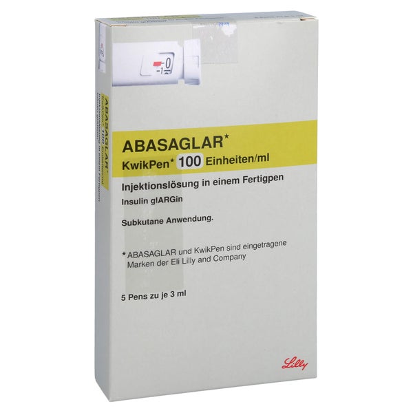 ABASAGLAR 100 E/ml Injektionslösung KwikPen 5X3 ml