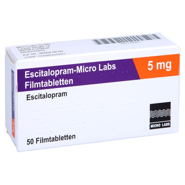 ESCITALOPRAM Micro Labs 5 mg Filmtabletten 50 St