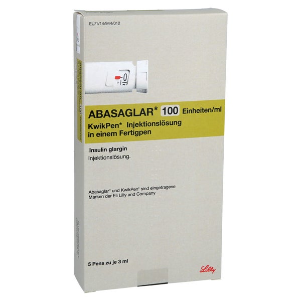 ABASAGLAR 100 E/ml Injektionslösung KwikPen 5X3 ml