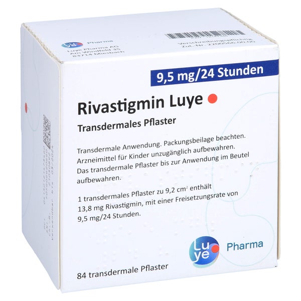 RIVASTIGMIN Luye 9,5 mg/24 Std. transderm.Pflaster 84 St