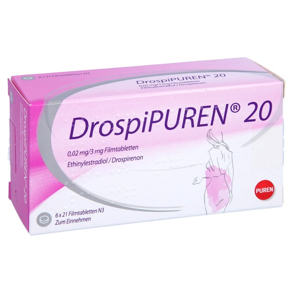 DROSPIPUREN 20 0,02 mg/3 mg Filmtabletten 6X21 St