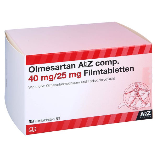 OLMESARTAN AbZ comp.40 mg/25 mg Filmtabletten 98 St