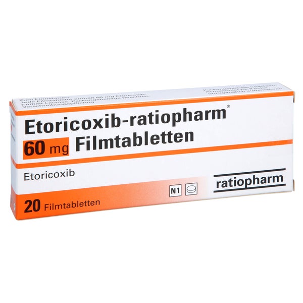 ETORICOXIB-ratiopharm 60 mg Filmtabletten 20 St