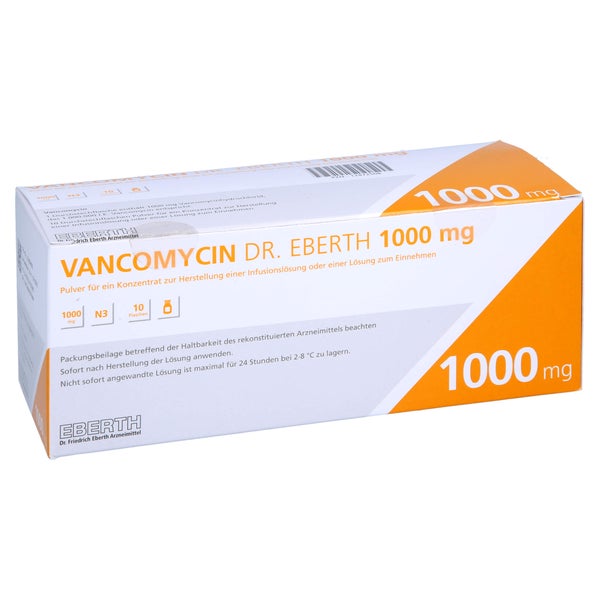 VANCOMYCIN Dr.Eberth 1000mg P.z.H.e.Inf./L.z.Einn. 10 St