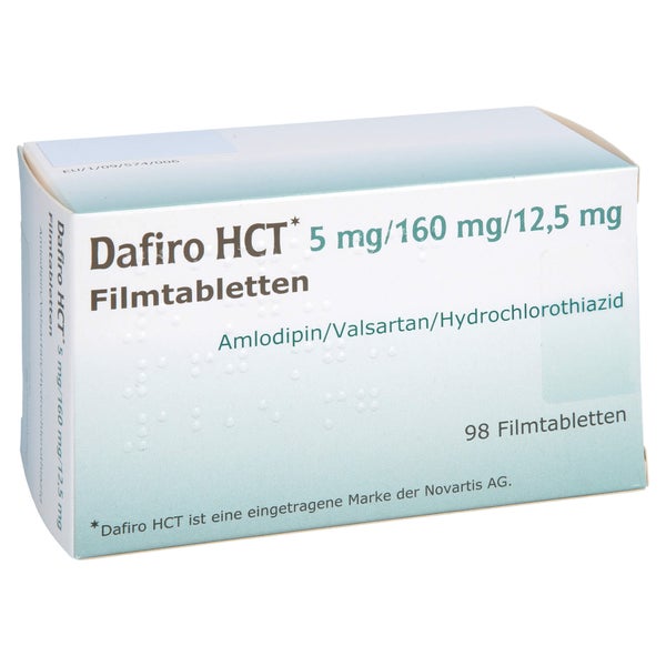 DAFIRO HCT 5 mg/160 mg/12,5 mg Filmtabletten 98 St