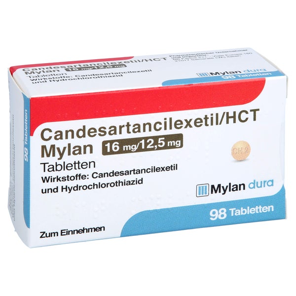 CANDESARTANCILEXETIL/HCT Mylan 16 mg/12,5 mg Tabl. 98 St